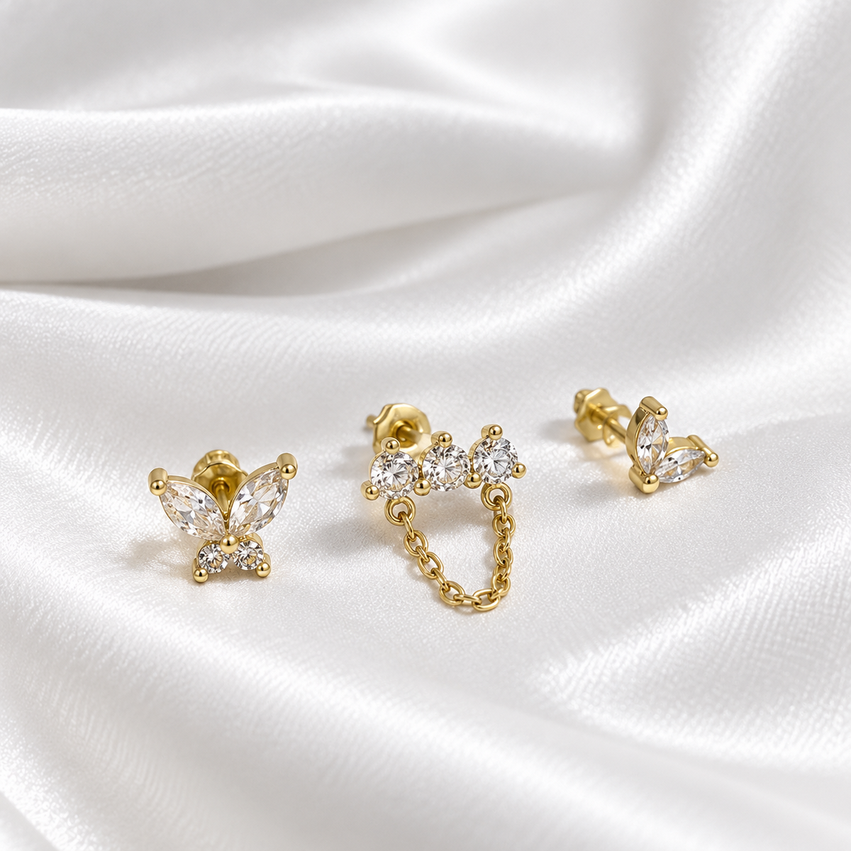 Light &amp; Shadow Cross Earring Set