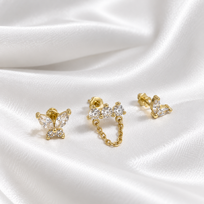 Light &amp; Shadow Cross Earring Set