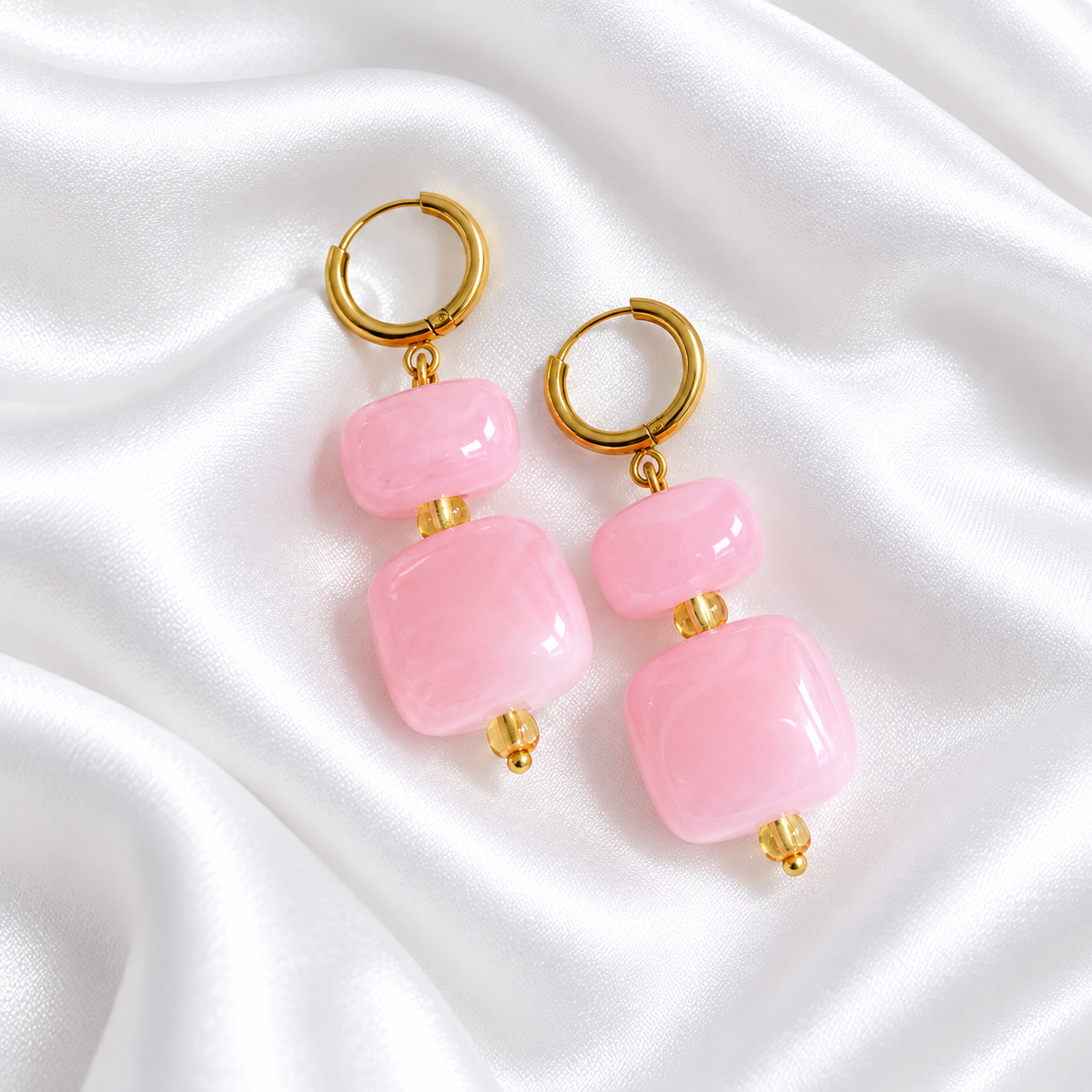 Earrings Golden weave shimmer
