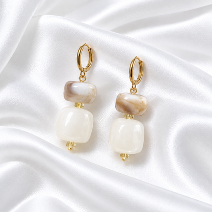 Earrings Golden weave shimmer