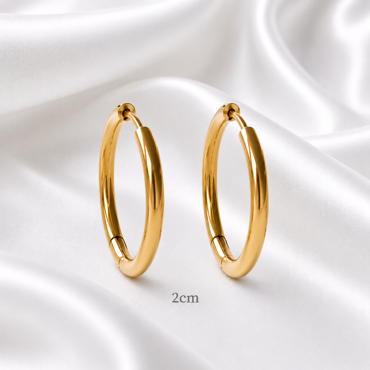 Auskari 7 size Smooth Gold