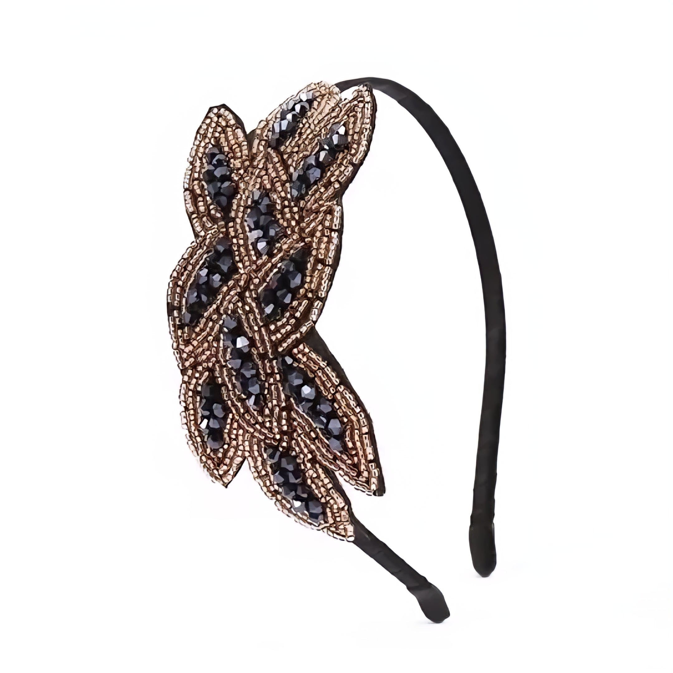 Matu stīpiņa "Pērļu zieds" zeltīti pelēka