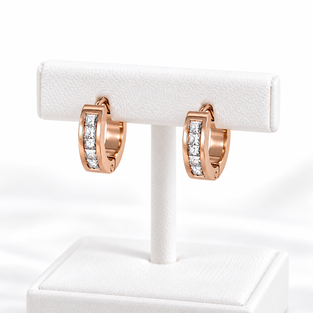 Crystal Roman Numeral Earrings