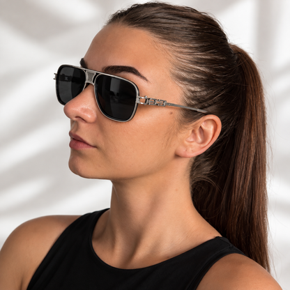 Saulesbrilles Eclipse Steel Aviators