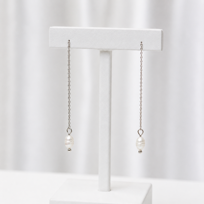 Auskari Elegant Chain and Pearl