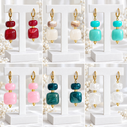Earrings Golden weave shimmer