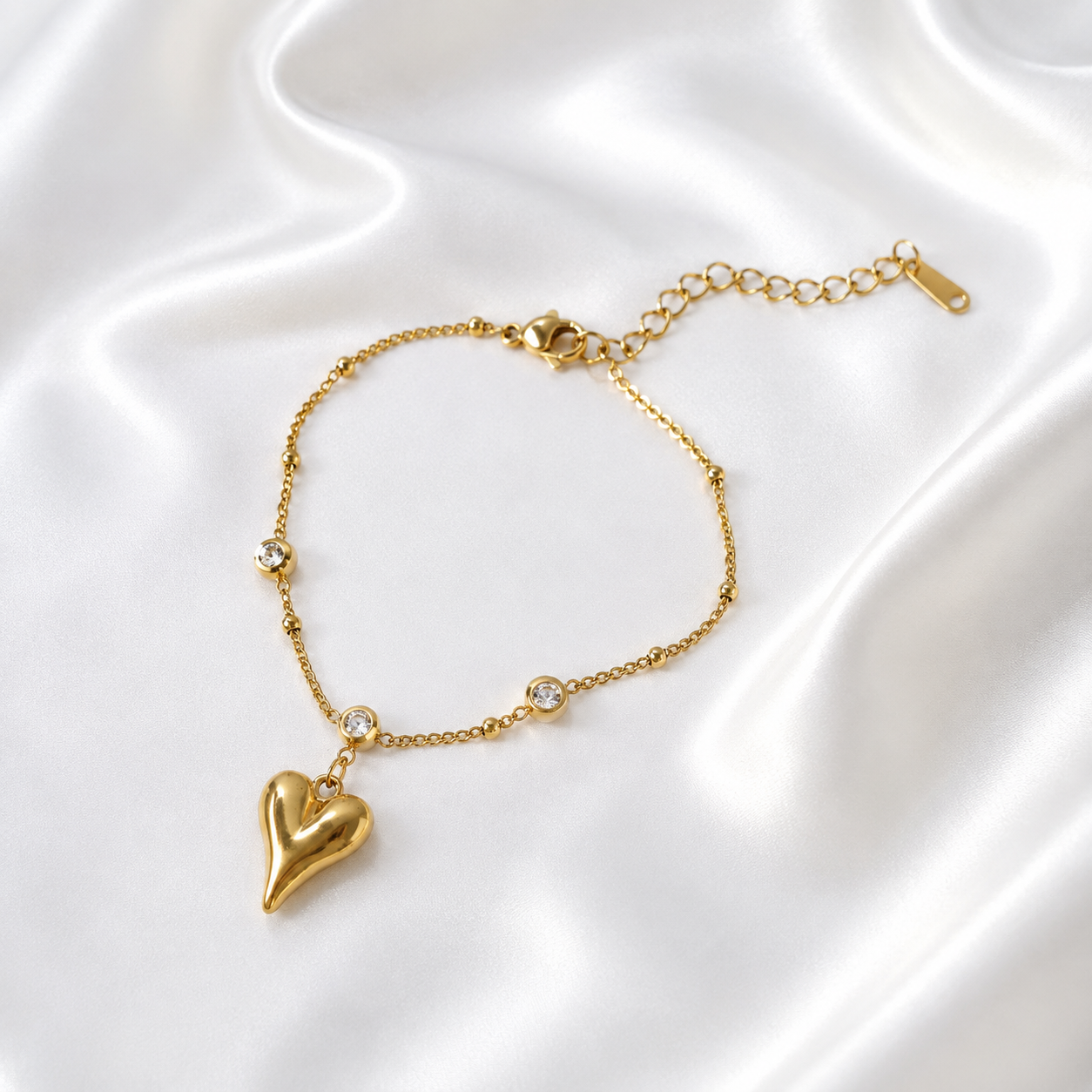 Kājas ķēdīte "Golden Heartbeat"
