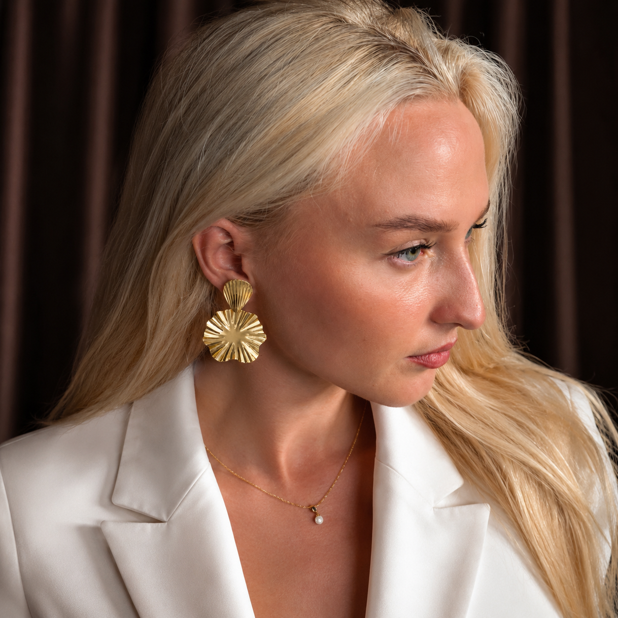 Auskari Wavy Gold