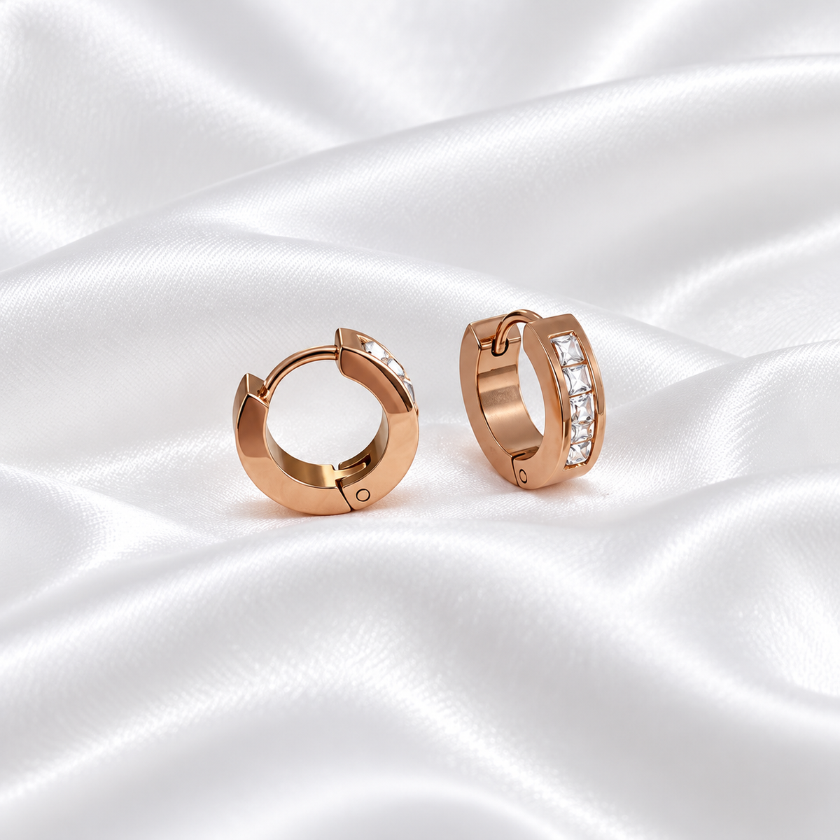Crystal Roman Numeral Earrings