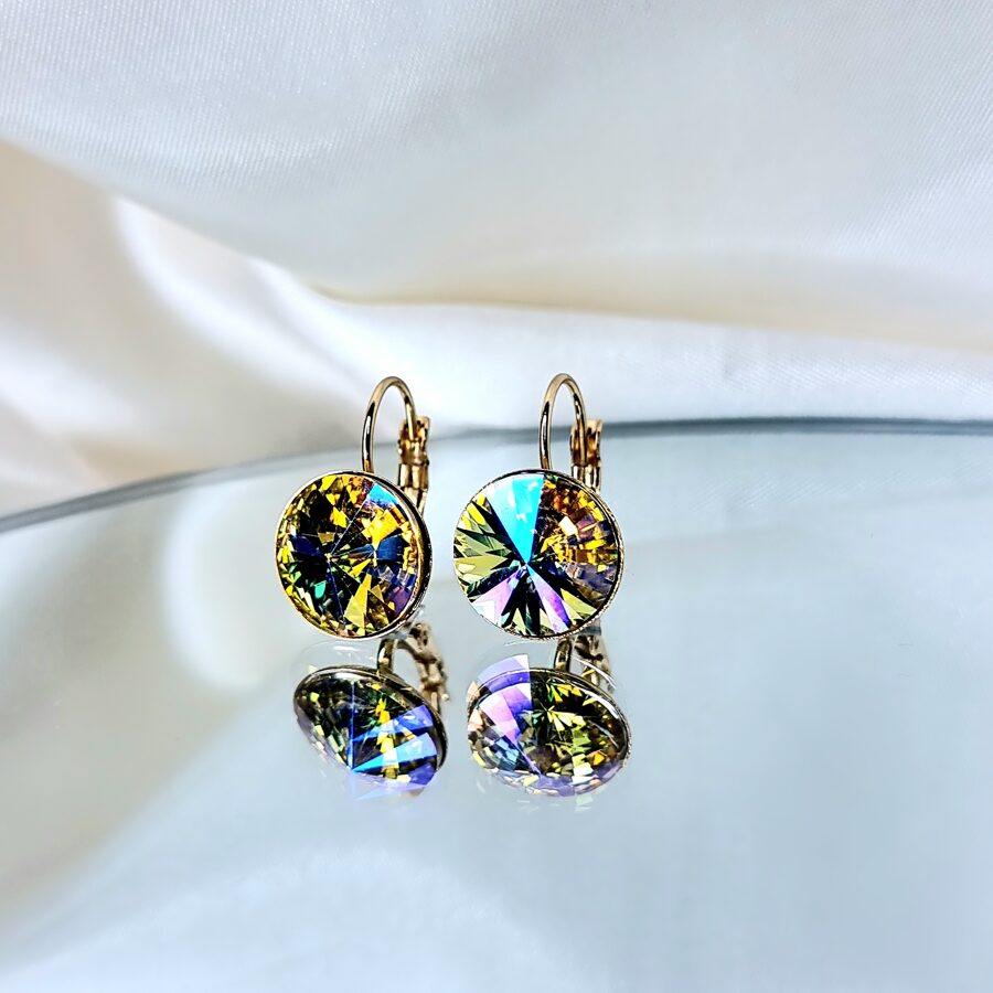 Earrings color &quot;Crystal shiny yellow&quot;