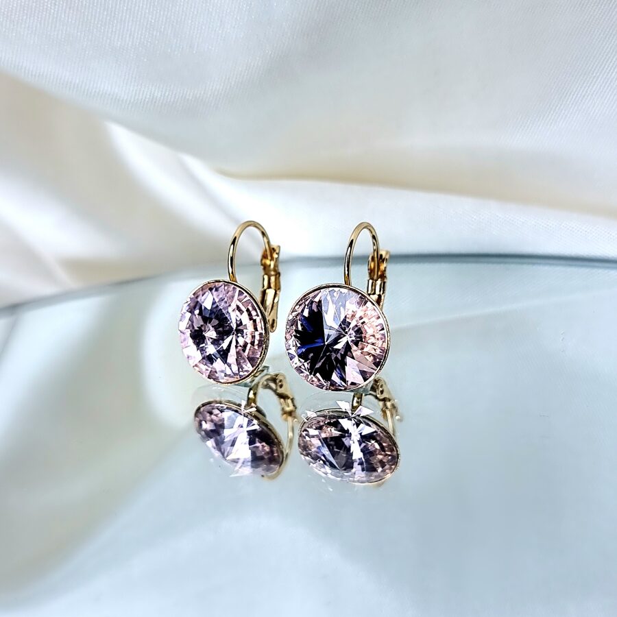 Earrings color &quot;Crystal pink&quot;