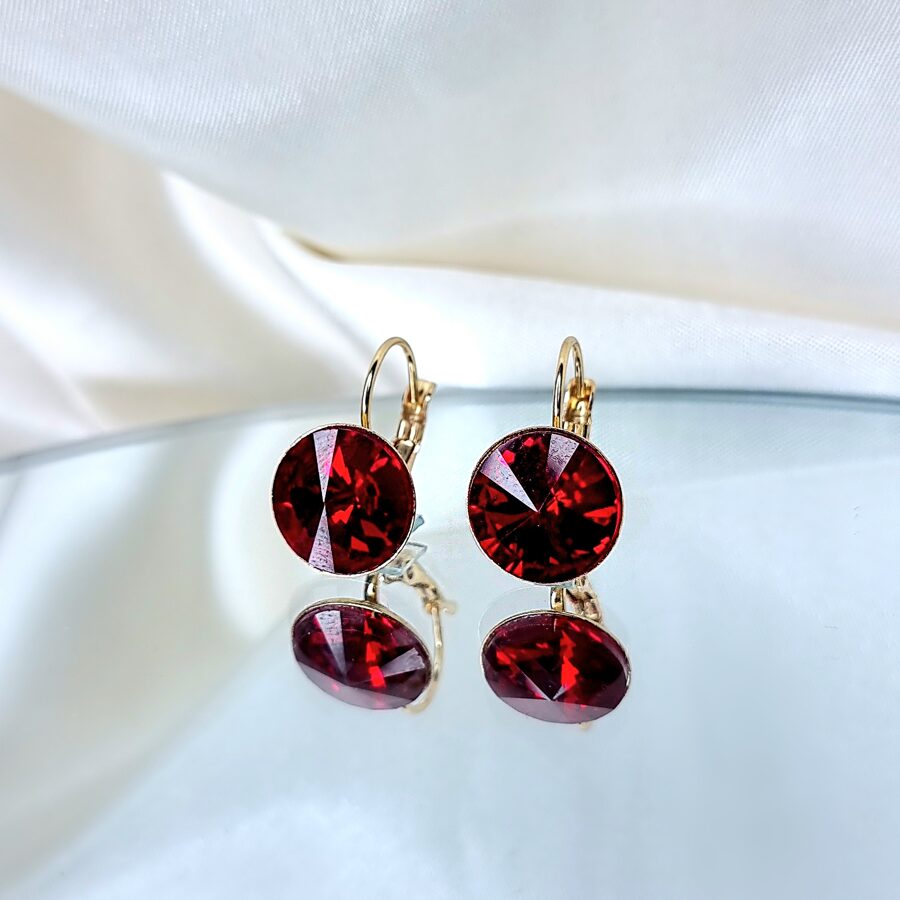 Earrings color &quot;Crystal red&quot;