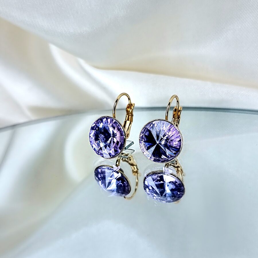 Earrings color &quot;Crystal light purple&quot;