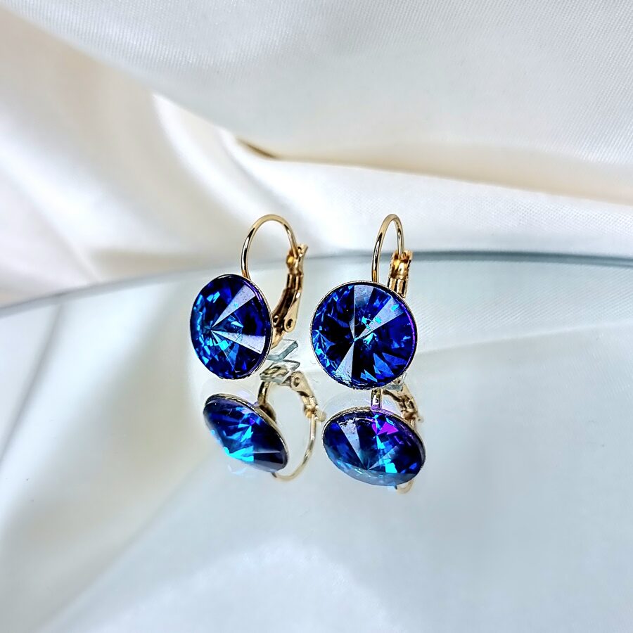 Earrings color &quot;Crystal shiny blue/purple&quot;