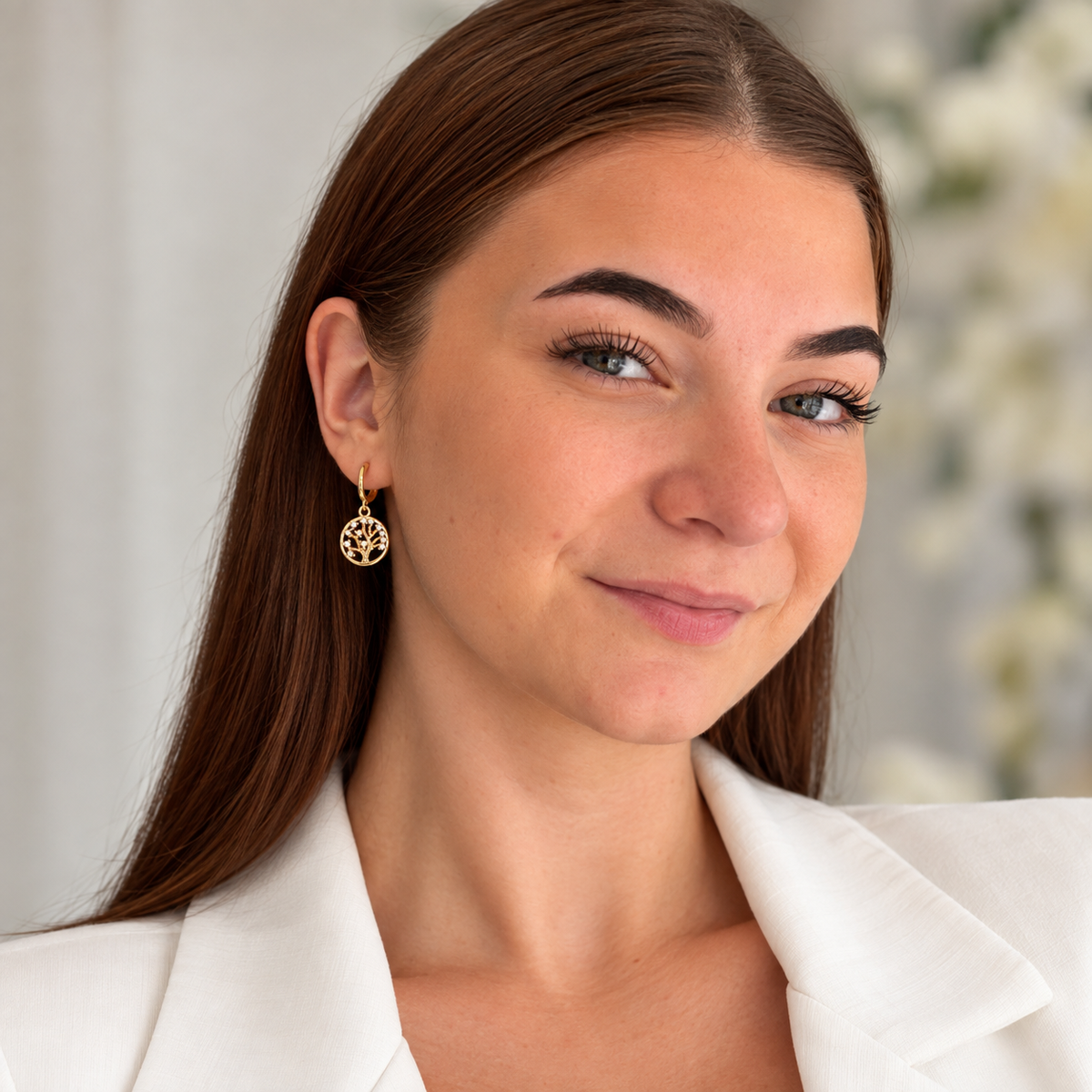 Shimmering Tree of Life Earrings
