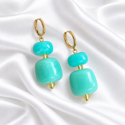 Earrings Golden weave shimmer