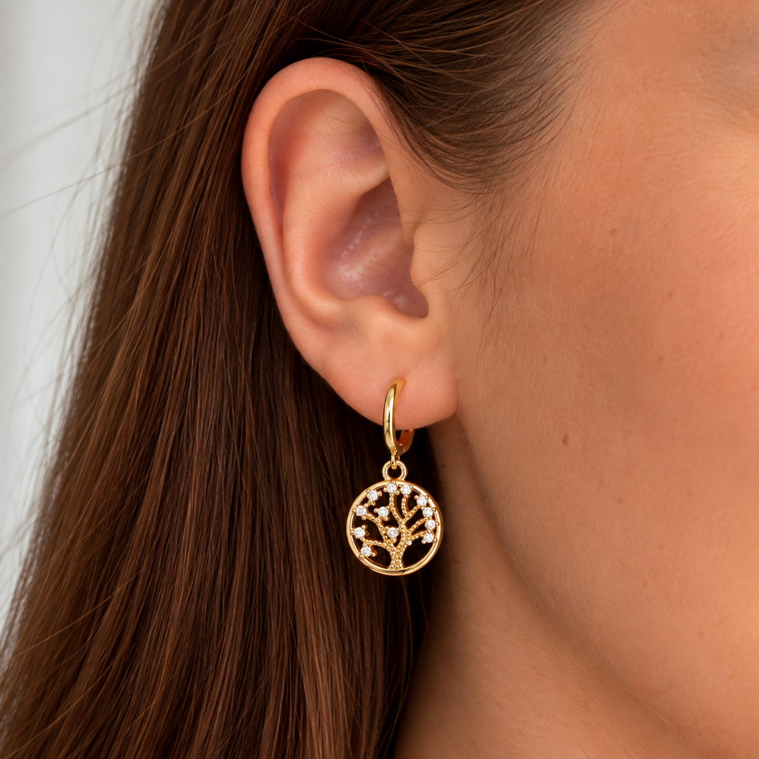 Shimmering Tree of Life Earrings