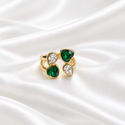Gredzens The Empress Emerald &amp; Diamond