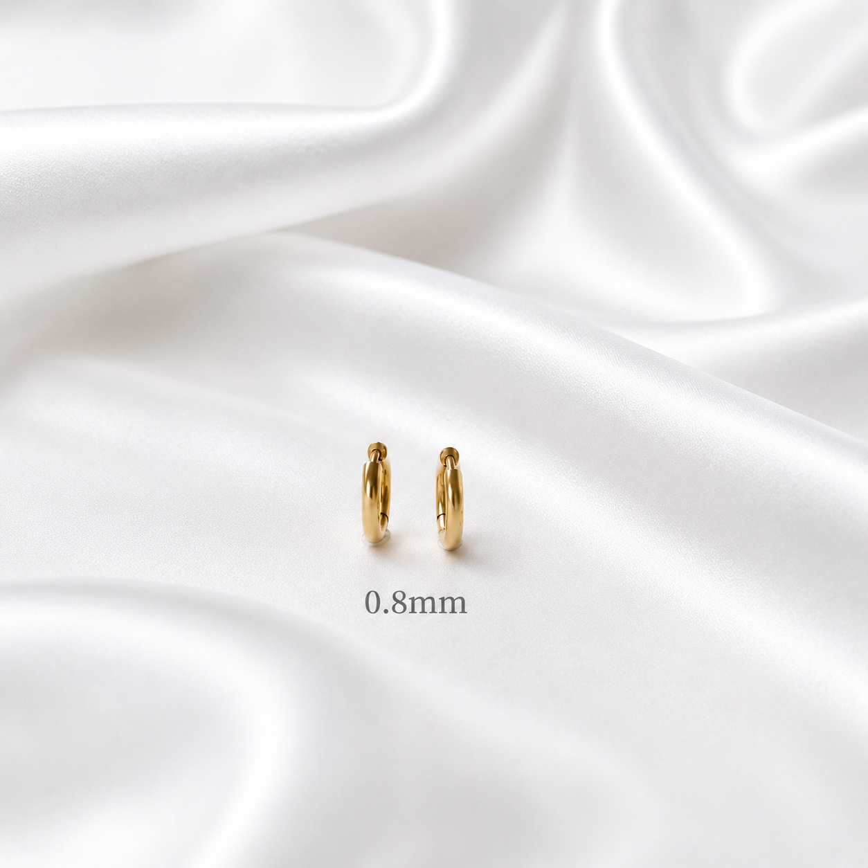 Auskari 7 size Smooth Gold