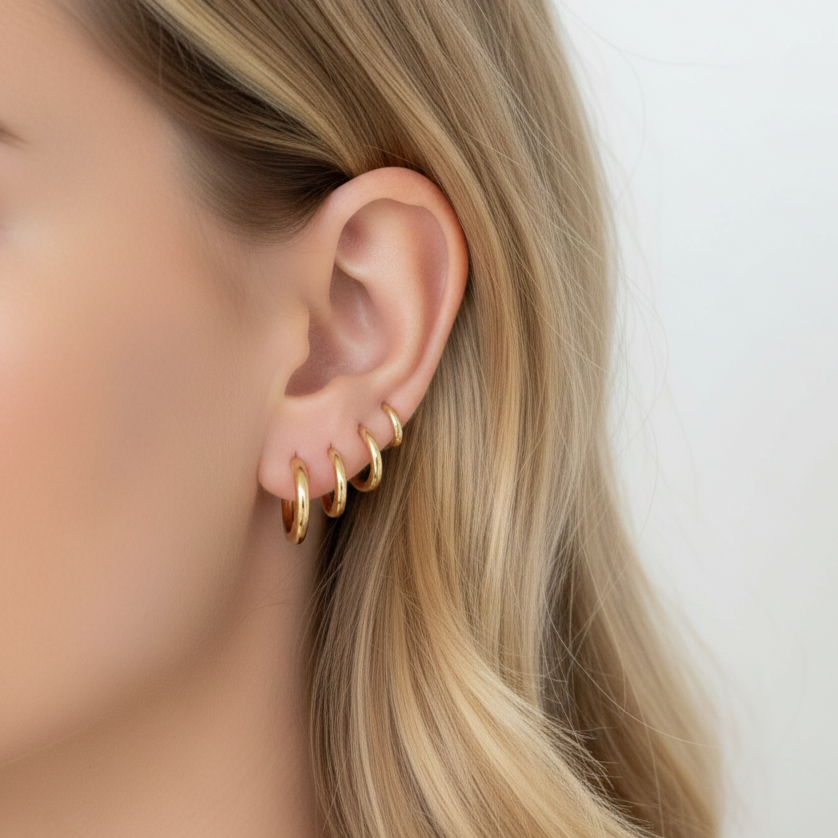 Auskari &quot;Dzeltenie riņķīši&quot;- dažādi izmēri