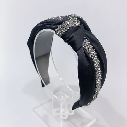 Matu stīpiņa &quot;Kristālu mezgls&quot; melna