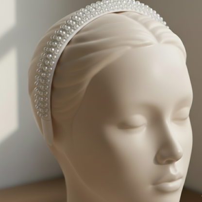 Matu stīpiņa "Elegantais kristāls" balta