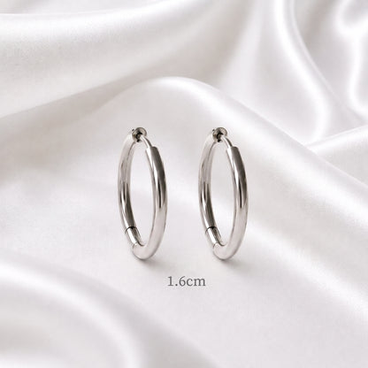 Auskari 7 size Smooth White Gold