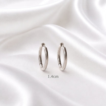 Auskari 7 size Smooth White Gold