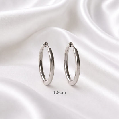 Auskari 7 size Smooth White Gold