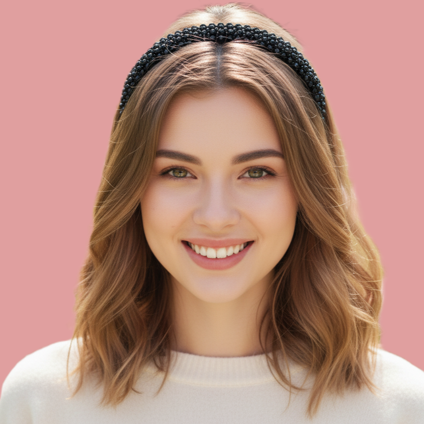 Matu stīpiņa &quot;Elegantais kristāls&quot; tumši zila