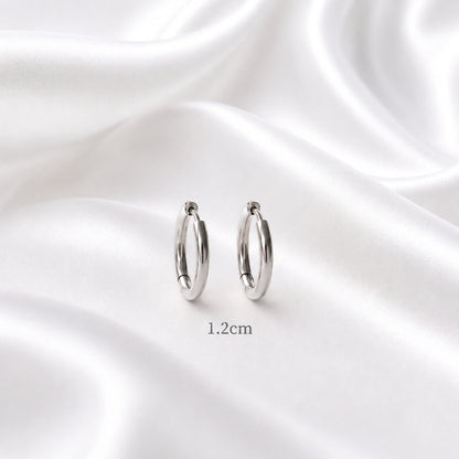 Auskari 7 size Smooth White Gold