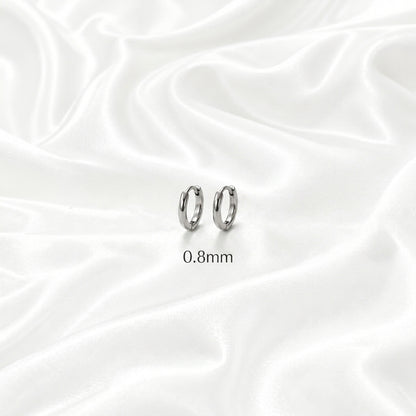 Auskari 7 size Smooth White Gold