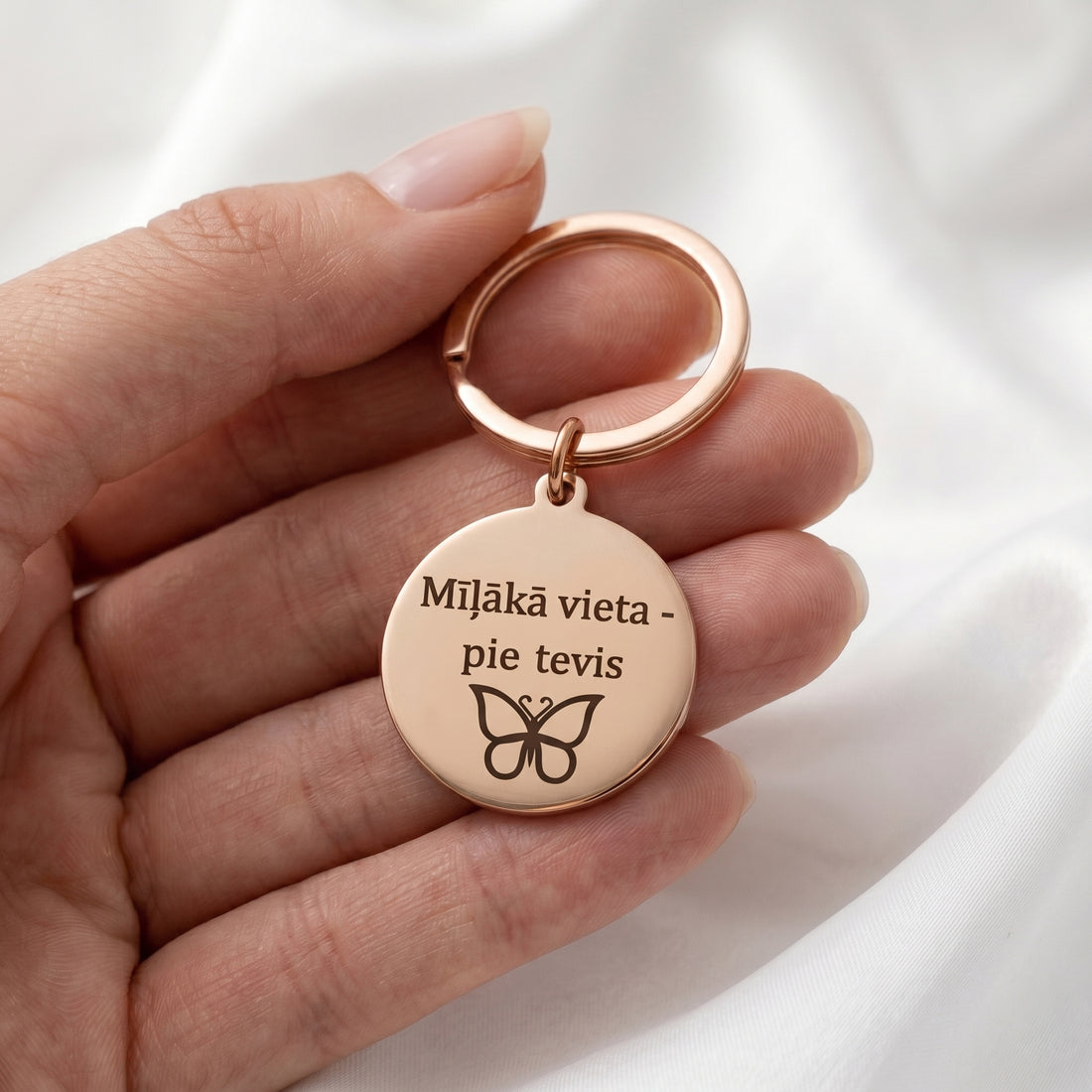 Atslēgu piekariņš Mīļākā vieta - pie Tevis 🦋