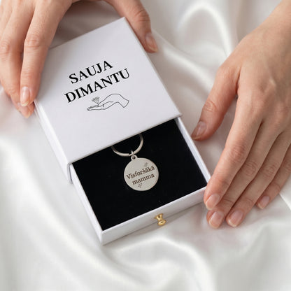 Atslēgu piekariņš Visforšākā Mamma | personalizē pēc vēlmes