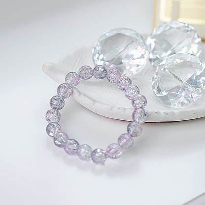 Rokassprādze "Stikla dziļums" violeta dzidra