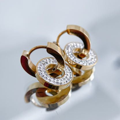 Earrings Two in One Bright Mistique