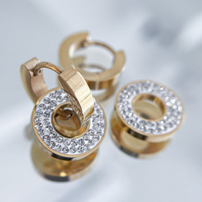 Earrings Two in One Bright Mistique