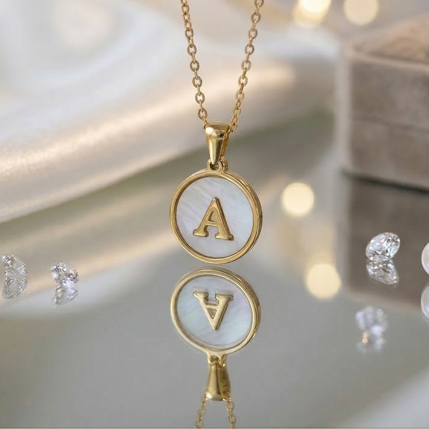 CHOOSE YOUR LETTER Necklace "Golden letter"
