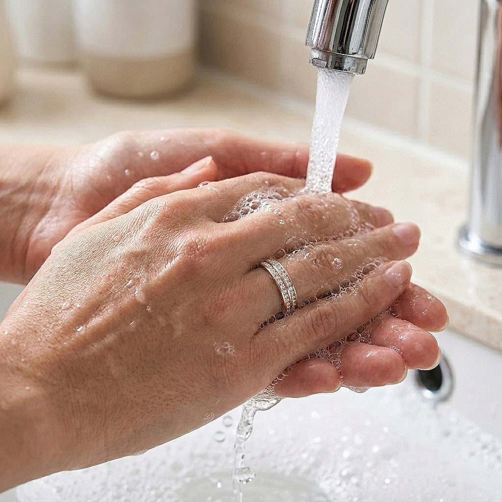 Gredzens "Divas kristālu rindas"