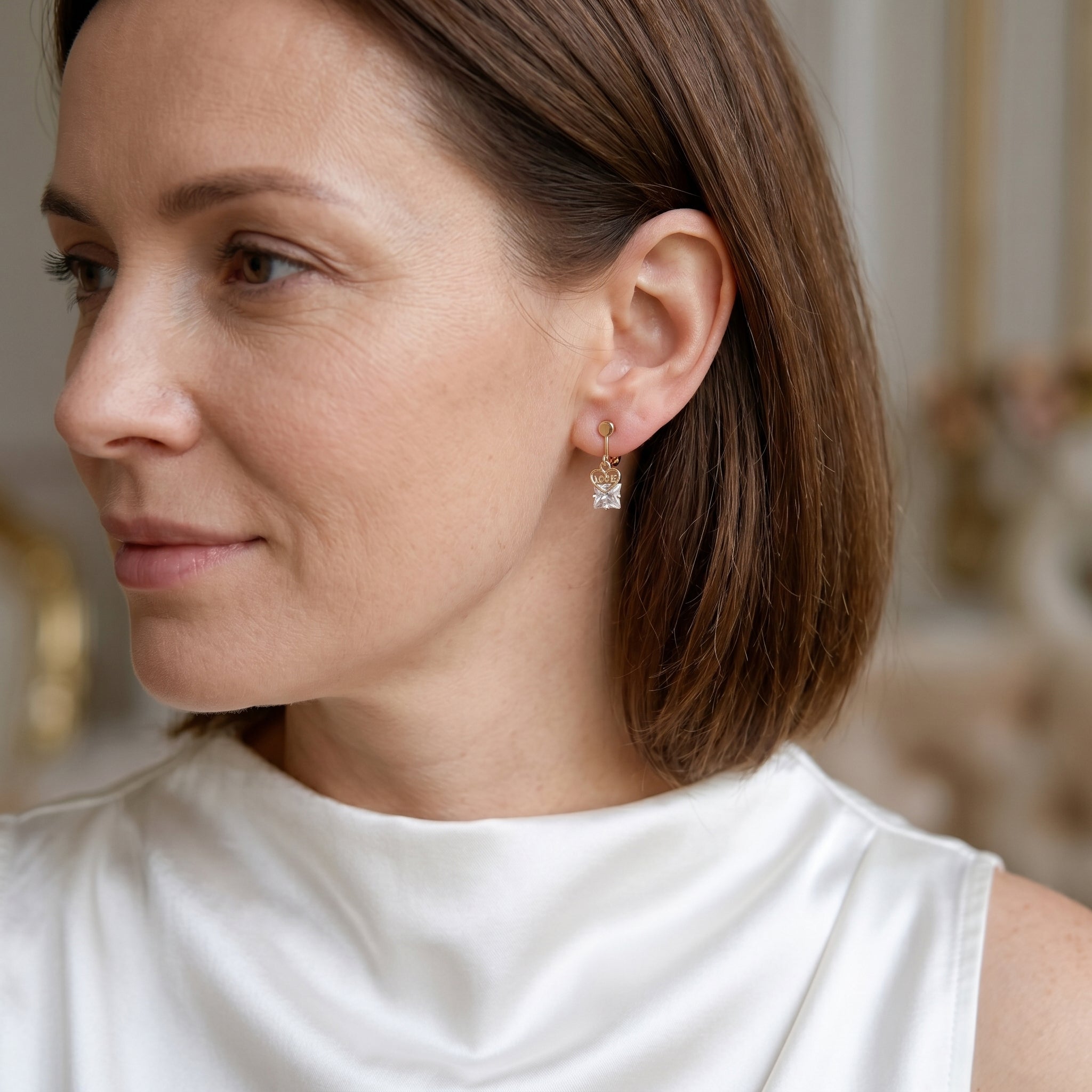 Auskaru klipši "Sweetheart Glow"