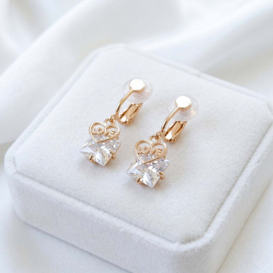 Auskaru klipši "Sweetheart Glow"