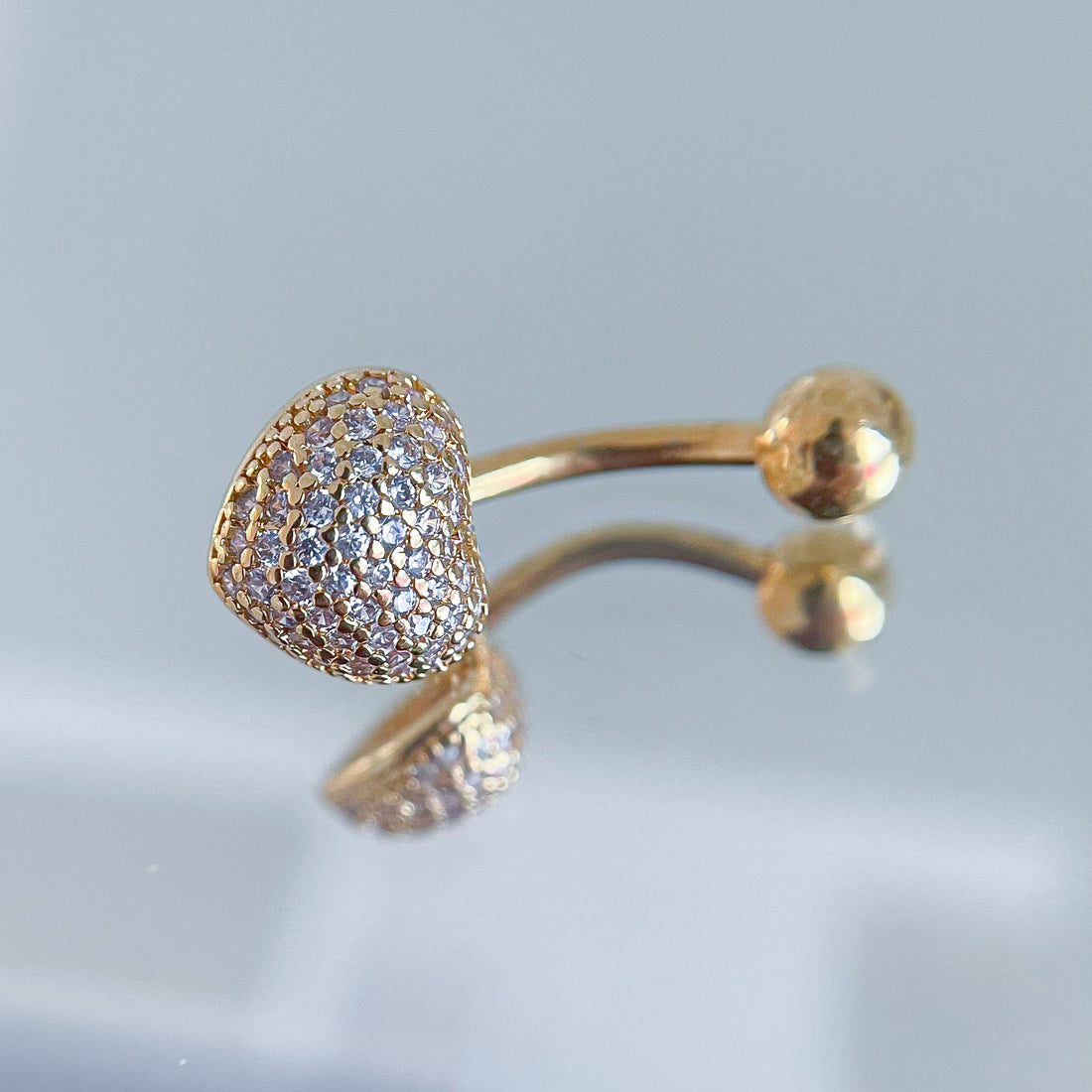 Nabas pīrsings &quot;Kristāla sirds&quot;