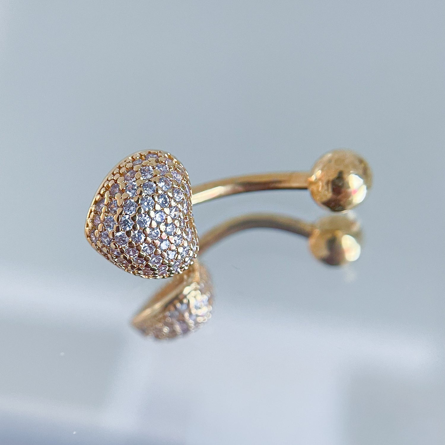 Nabas pīrsings &quot;Kristāla sirds&quot;