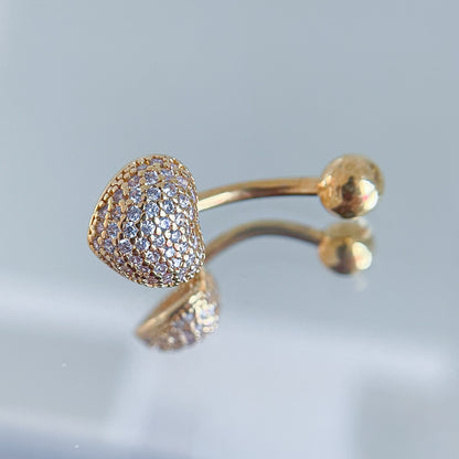 Nabas pīrsings &quot;Kristāla sirds&quot;