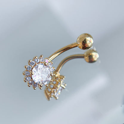 Nabas pīrsings &quot;Kristāla ziediņš&quot;