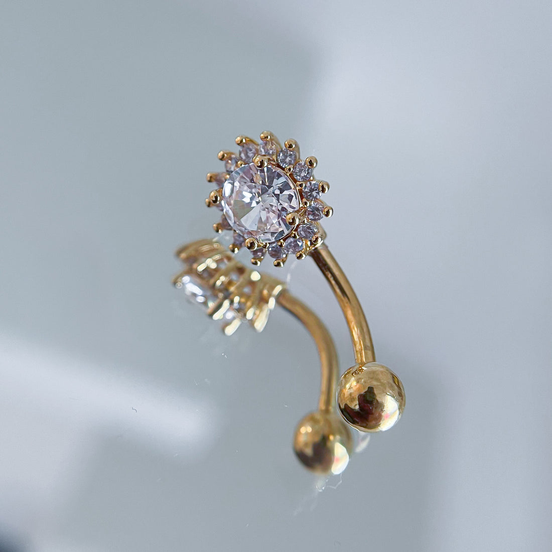 Nabas pīrsings &quot;Kristāla ziediņš&quot;