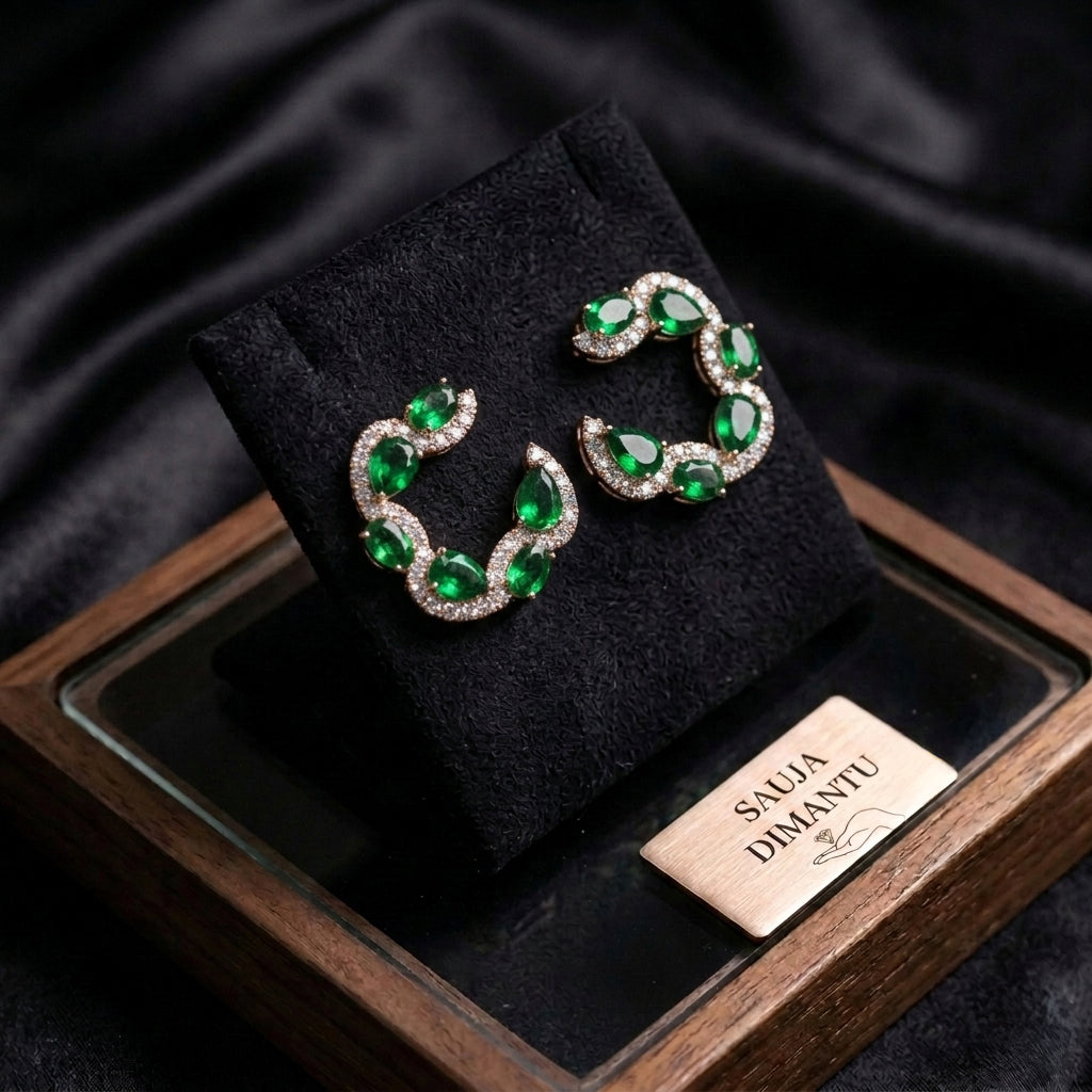 LUX auskari "Imperial Emerald"