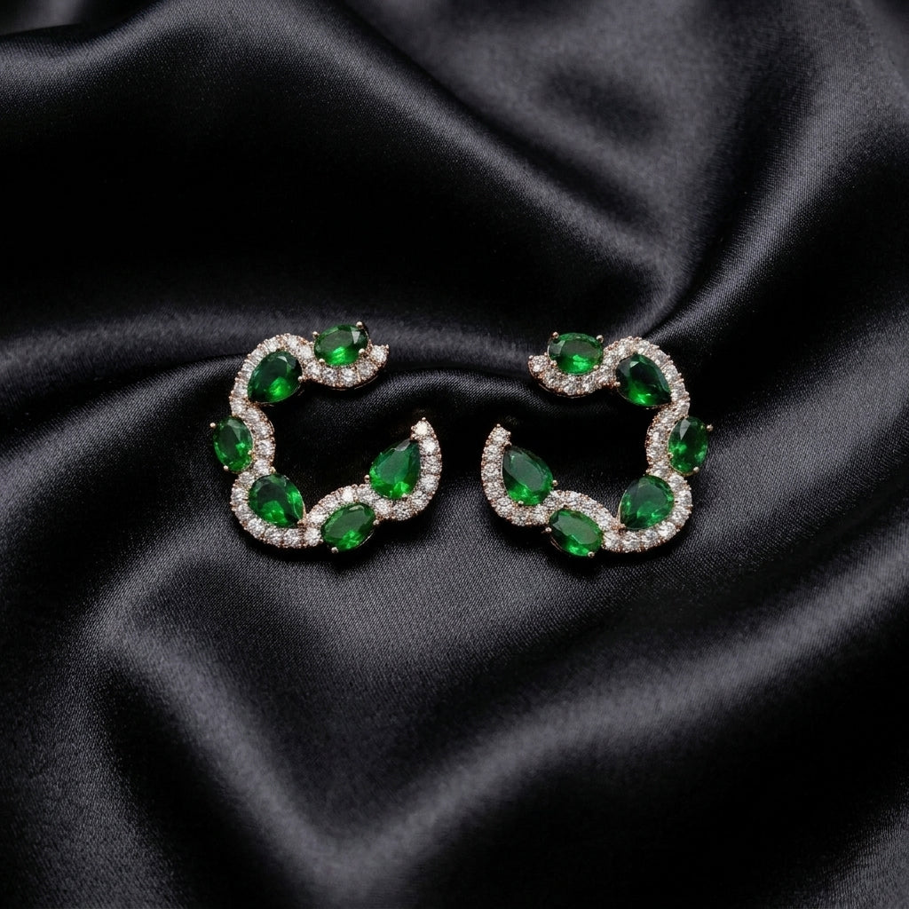 LUX auskari "Imperial Emerald"