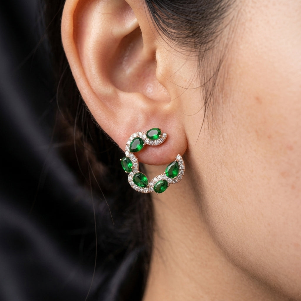 LUX auskari "Imperial Emerald"