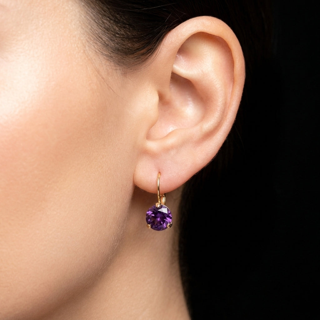 LUX auskari "The Purple Prism"